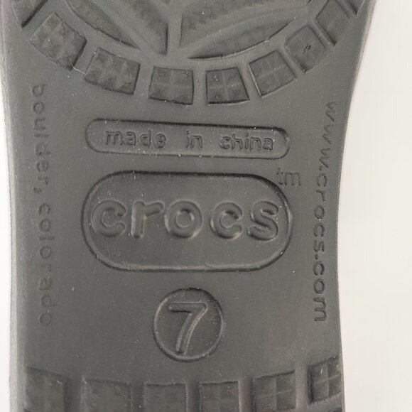 Crocs Women's Vintage Black Croslite Ballet Flats Size 7 - Picture 7 of 8